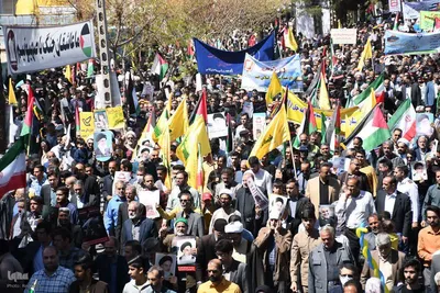 خروش مردم خراسان جنوبی در راهپیمایی روز قدس