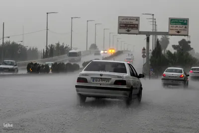 بارش باران پاییزی در شیراز