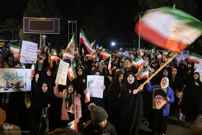 تجمع دانشجویان دانشگاه شیراز در حمایت از ایران مقتدر