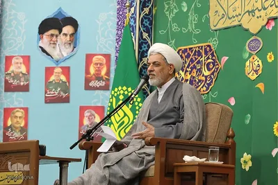 مجلس ترحیم آیت الله فیاض و گرامیداشت شهدای جنگ ۱۲ روزه در حرم بانوی کرامت