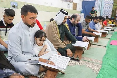 جزءخوانی قرآن در مسجد امام موسی کاظم(ع) کارون