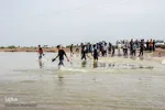 مسدود شدن جاده اهواز ـ شوش با بالا آمدن سطح آب 