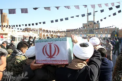 استقبال و تشییع چهار شهید گمنام در یزد‎