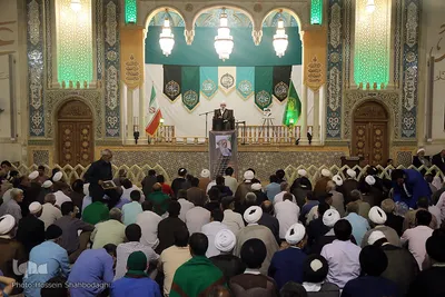 مراسم بزرگداشت آیت الله محمد آصف محسنی(ره) در شبستان امام خمینی (ره) حرم مطهر حضرت فاطمه معصومه سلام الله علیها