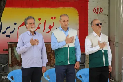 مراسم استقبال از خدام و پرچم رضوی در ملایر