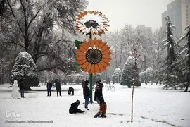 بارش برف زمستانی در تهران