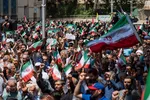 راهپیمایی مردم کرج علیه تهاجم رژیم صهیونیستی به ایران‎