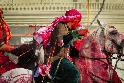 مراسم خیمه‌سوزان و مقتل‌خوانی در خمینی‌شهر اصفهان