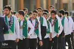 استقبال از حافظان قرآن و ادای احترام به شهدای حرم شاهچراغ(ع)‎‎