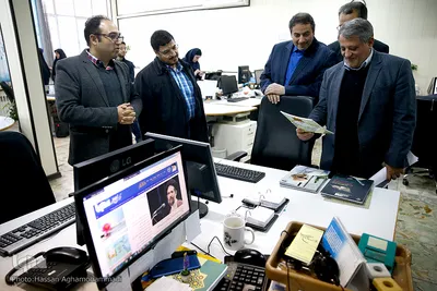 بازدید محسن هاشمی رفسنجانی، رییس شورای اسلامی شهر تهران از سرویس اندیشه ایکنا