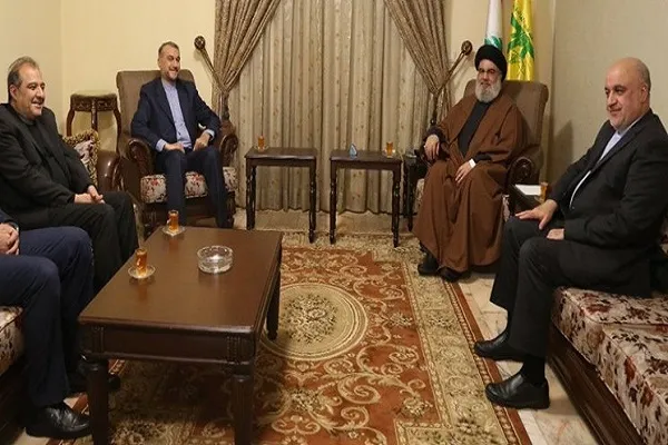 دیدار وزیر امور خارجه با سید حسن نصرالله