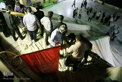 برپایی خیمه عزا در امامزاده موسی مبرقع(ع)
