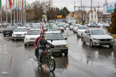 راهپیمایی خودرویی در قزوین به مناسبت نیمه شعبان
