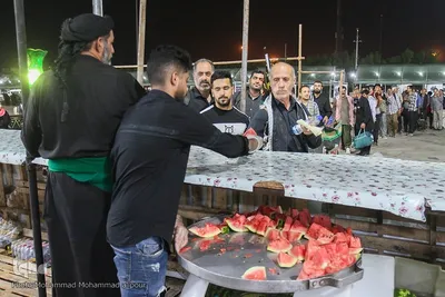 خدمات رسانی موکب‌های حسینی در مرز شلمچه