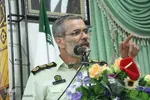سرهنگ مهدی حسنی، معاون هماهنگ‌کننده فرماندهی انتظامی استان مرکزی در همایش طلایه‌داران محرم