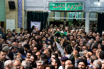 مراسم تشییع پیکر مرحوم حجت‌الاسلام سیدمهدی طباطبایی، استاد برجسته اخلاق