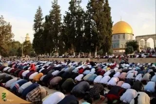 اقامه نماز جمعه در مسجد الاقصی با حضور 40 هزار نمازگزار