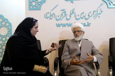 حضور حجت الاسلام و المسلمین محمدرضا نوراللهیان در غرفه ایکنا در یازدهمین روز از برگزاری بیست و هفتمین نمایشگاه بین المللی قرآن کریم