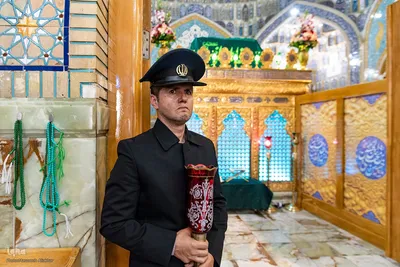 غبارروبی حرم مطهر امامزاده طاهر(ع)