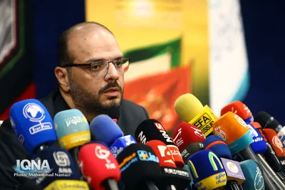 محمد باقر اعلمی، رئیس سازمان فرهنگی هنری شهرداری تهران درنشست خبری پیاده‌روی جاماندگان اربعین حسینی در تهران