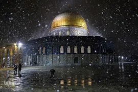 بارش کم سابقه برف در بیت المقدس