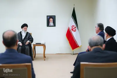 دیدار رئیس جمهور تاجیکستان و هیئت‌ همراه‌ با رهبر معظم انقلاب