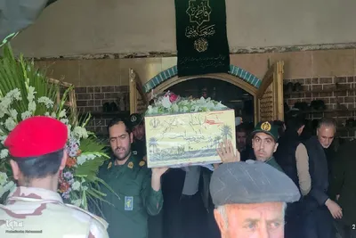مراسم وداع پیکر شهید گمنام در چالدران