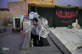 برپایی خیمه عزا در امامزاده موسی مبرقع(ع)
