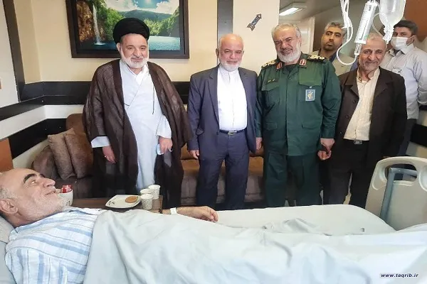 عیادت قائم مقام و معاون ایران در مجمع تقریب از رزمنده دلاور دوران دفاع مقدس