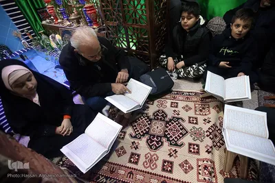 محفل با شکوه انس با قرآن‌کریم در تکیه‌گاه لثارات الحسین (ع) خانی‌آباد نو