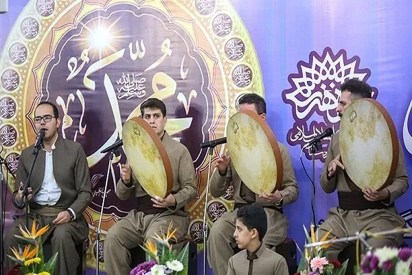 حضور هفت گروه مولودخوانی در جشنواره مولودخوانی رضوی «هه‌تاو»