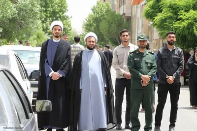 مراسم استقبال از خدام و پرچم رضوی در ملایر