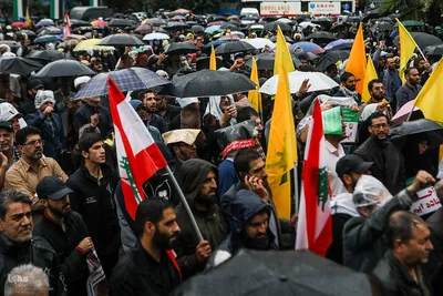 اجتماع «آغاز نصرالله» در میدان فلسطین تهران