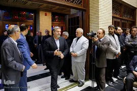 مصطفی کواکبیان در مراسم ترحیم عباس دوزدوزانی