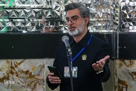 غبار‌روبی مضجع مطهر حضرت عبدالعظیم حسنی(ع)