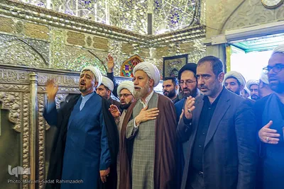 حضور ائمه جماعت در حرم حضرت شاهچراغ علیه‌السلام