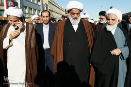 مراسم تشییع پیکر مرحوم آیت الله رسولی محلاتی در شهر مقدس قم