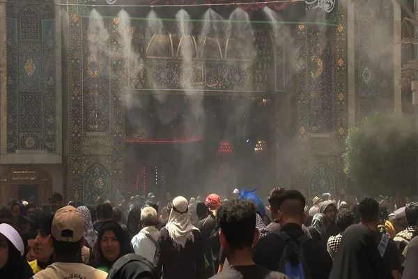 برنامه عتبه حسینی برای مقابله با گرما در ایام زیارت اربعین + عکس