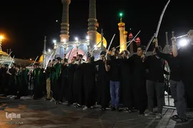 عزاداری سنتی «مشق شمشیر» نجفی‌های مقیم قم
