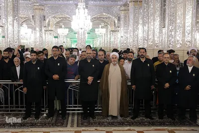 مراسم خاکسپاری مرحوم احمد مهدوی دامغانی در حرم مطهر رضوی