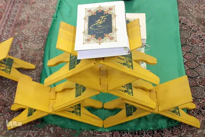 مراسم جزء خوانی قرآن کریم در آستان مقدس امامزادگان باقریه بیرجند