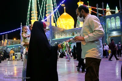 آستان منور حضرت معصومه(س) در شب میلاد کریم اهل بیت، امام حسن(ع)