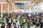 میزبانی آستان علوی از دسته‌های عزاداری در شب سالگرد وفات پیامبر(ص) + عکس 