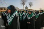 استقبال از حافظان قرآن و ادای احترام به شهدای حرم شاهچراغ(ع)‎‎