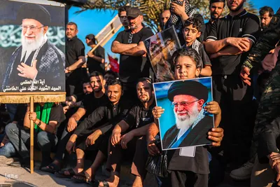 تشییع پیکر مطهر رهبر شهید در نجف اشرف