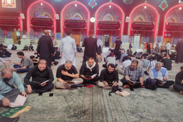 برگزاری نخستین برنامه مشترک جامعه قرآنی عصر لرستان و راهنمایان زائران حج و زیارت در صحن کربلا