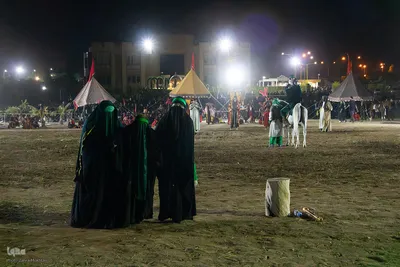 مراسم آیینی خیمه‌سوزان در مبارکه