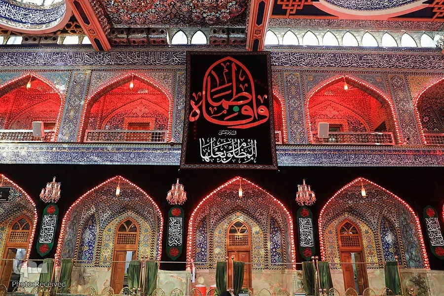 بالصور...ملامح موسم الحزن الفاطمي تخيم على أرجاء العتبة العباسية