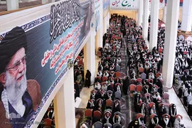 مراسم حماسه حضور بسیجیان در حرم شاهچراغ(ع)
