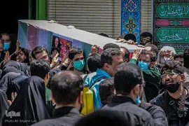 پیکر مطهر سردار بی سر مدافع حرم شهید عبدالله اسکندری، میهمان مردم و مسئولین عزادار لارستان بود